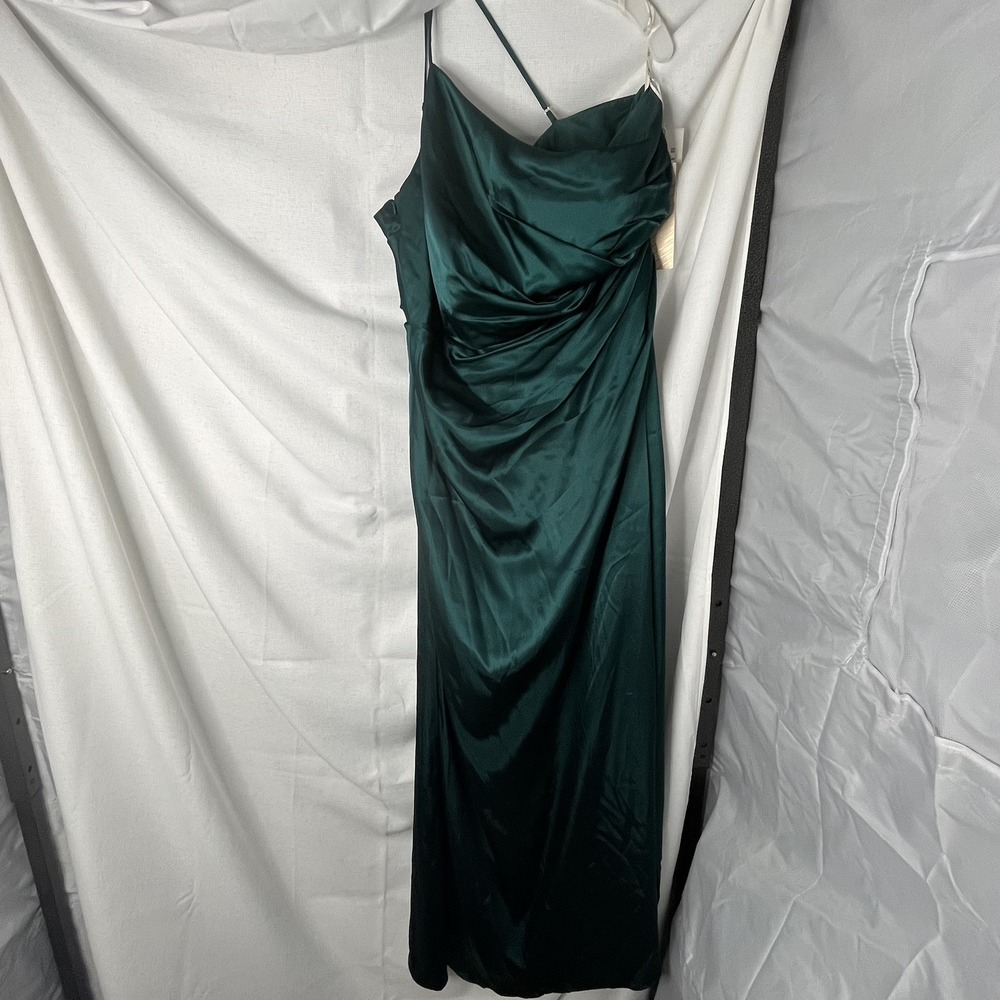 Galina Signature -  one shoulder  Long formal Gown - teal 18 - new w/ tags